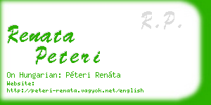 renata peteri business card
