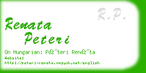 renata peteri business card